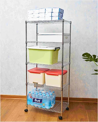 5 Tier Chrome 80kg Wire Shelving Rack for Home Storage Space Saver.jpg